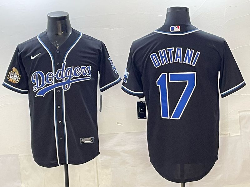 Men 2025 Los Angeles Dodgers #17 Ohtani Black Nike MLB Jersey style 090